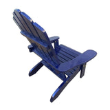 Outdoor Wood Children Chair Blue Modern