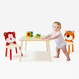 Kids Table and 2 Chairs Set Natural Modern Contemporary