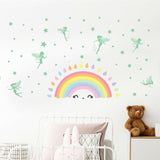 olorful Rainbow Magic Fairy Glow in The Dark Wall Sticker DIY Multi