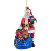 7-inch Santa with Toys and Gifts Ornament Multi Color Glass