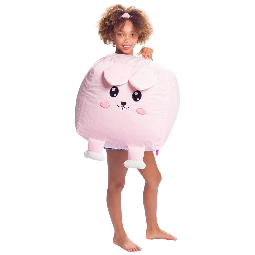 Stuffed Animal Storage Bean Bag Chair Cover only for Kids, Toy Holder