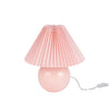 Nourison 13" Ceramic Round amp with Pleated Shade for Bedroom