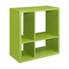 4-Cube Open Bookcase Kids Toy Storage Shelf Organizer (Green) Green