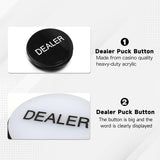 3" Casino Dealer uck. Double-Sided Acrylic Button for Hold'em oker