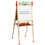 Easy Playhouse Easel for Kids Wooden Whiteboard & Chalkboard Easel