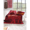 78 X 59 Inches Red Delhi Elephant Throw Blanket for Kids Wine Color