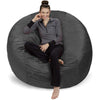 Theater Sacks 6-Foot Memory Foam Bean Bag Chair Charcoal