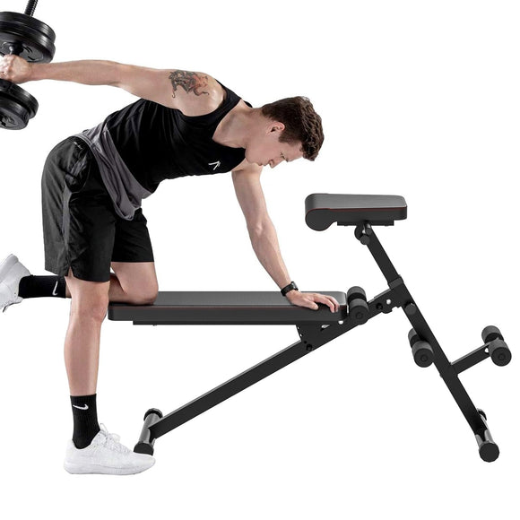 Multi-functional Adjustable Full Body Exercise Weight Bench Black