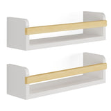 Florida Wood Floating Shelves Kids Room Wall White Set of 2