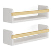 Florida Wood Floating Shelves Kids Room Wall White Set of 2