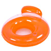 46.5" Orange Inflatable Inner Tube Pool Float with Backrest Plastic