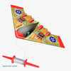 Fusionwing Kite for Kids-duke-5ft Flying Line Multi Color