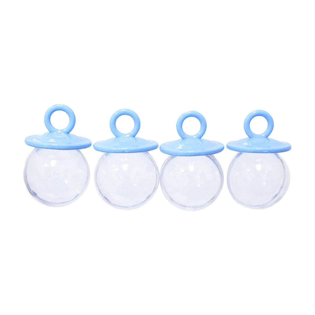 Set of 24 Pcs Blue Plastic Baby Pacifier Shower Party Candy Holder