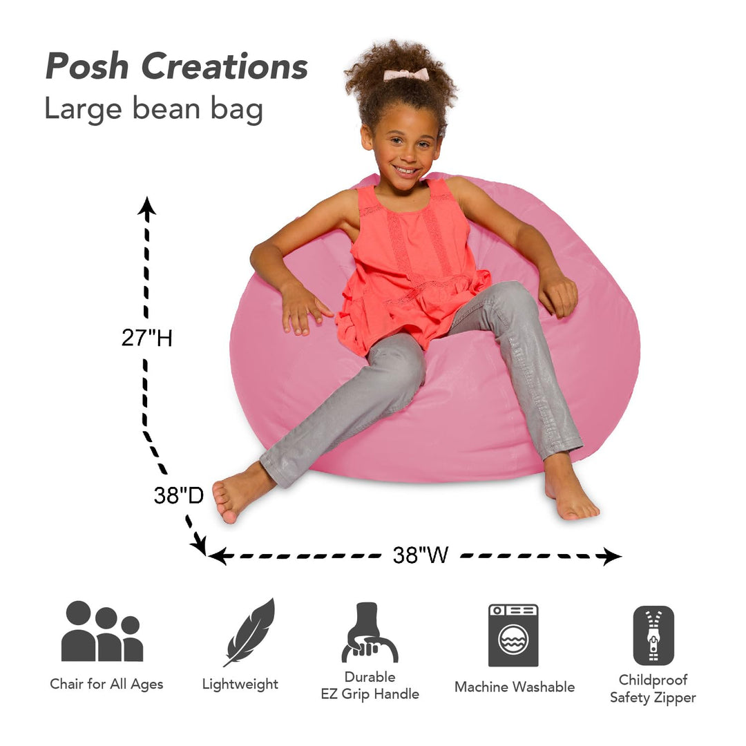 Big Comfy Bean Bag Chair: Posh Beanbag Chairs with Removable