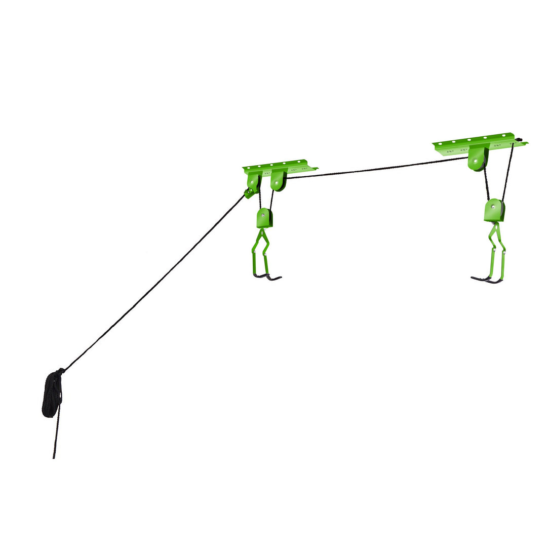 Bike Hanger - Overhead Pulley System with 100lbs Capacity for Bicycles