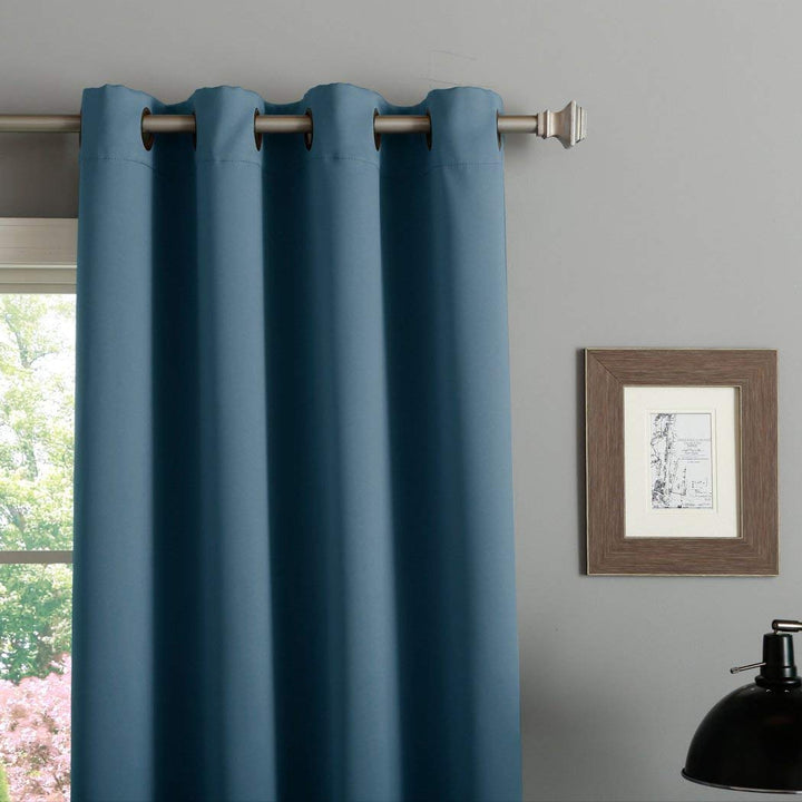 Aurora Home Thermal Insulated Blackout Grommet Top Curtain Panel Pair