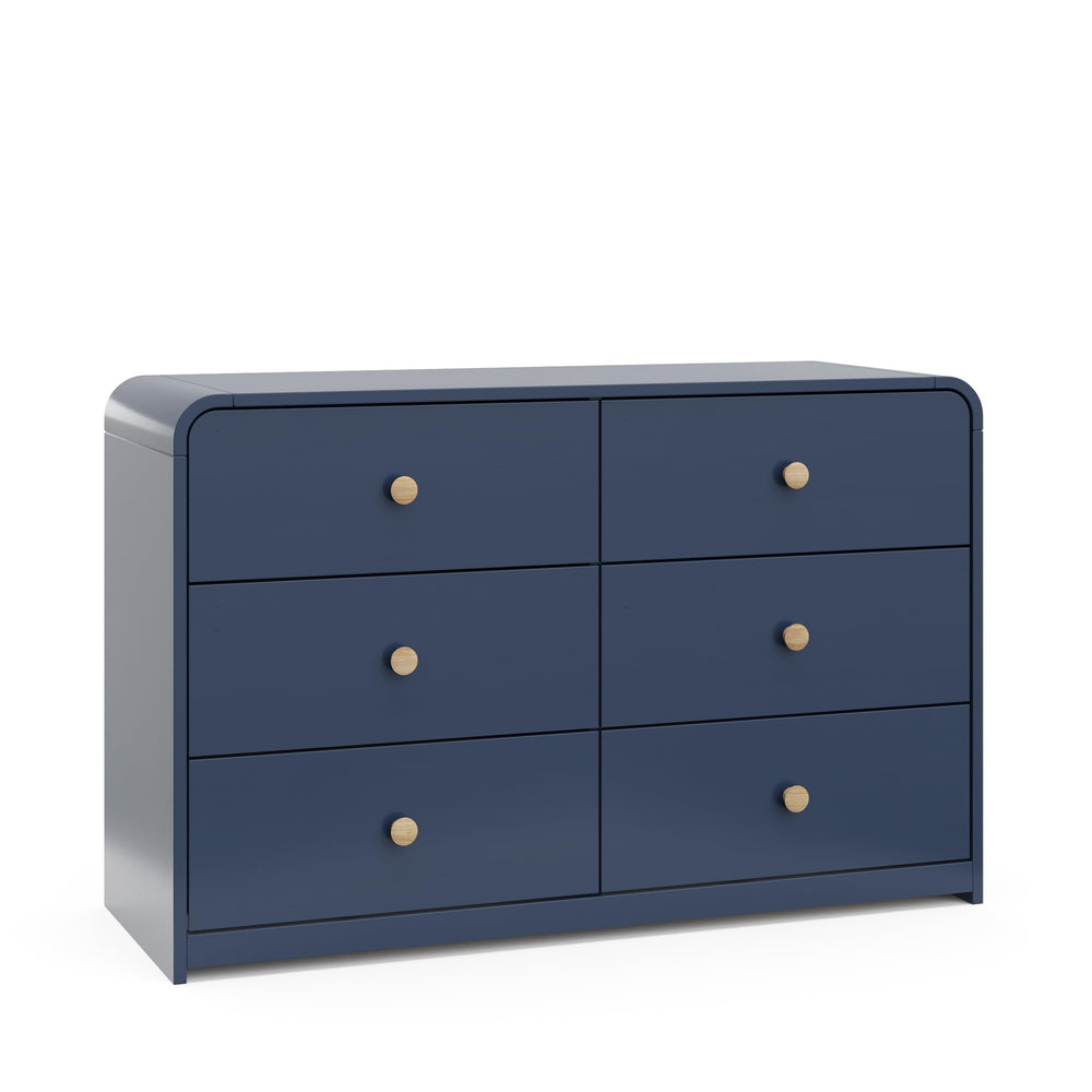 Storkcraft Santos 6 Drawer Dresser (Midnight Blue) - Dresser for Nursery, 6 Drawer Dresser, Kids Dresser, Nursery Dresser Drawer Organizer, Chest of Drawers