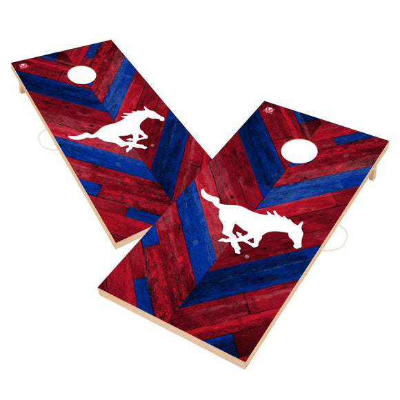 Southern Methodist University Mustangs | 2x4 Solid Wood Cornhole