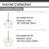 Hanover Harriet Pendant in Chrome Hanging ight Fixture for Bedroom