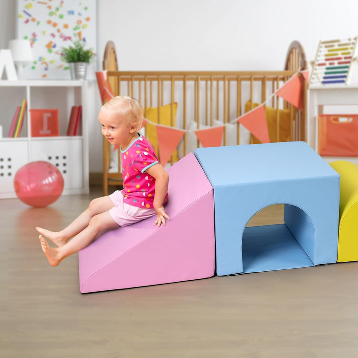 Soft Climbing Indoor Set Foam Blocks for Toddlers and Sliding Activity