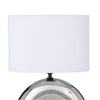 Nourison 15" Silver hrome Arch Table Lamp for Bedroom Living Room