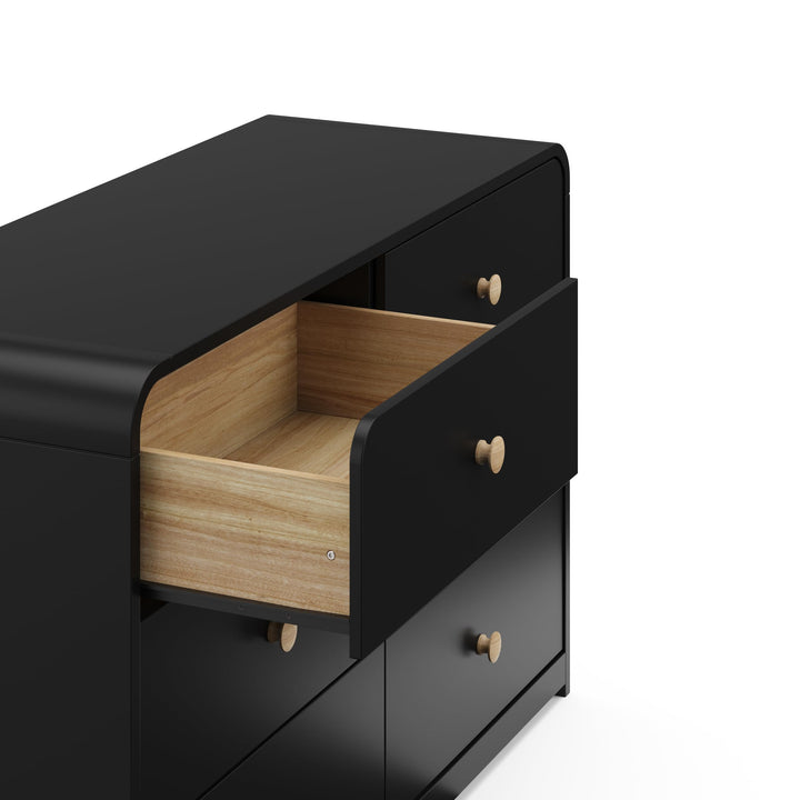 Storkcraft Santos 6 Drawer Dresser (Black) Dresser for Nursery