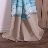 Turquoise Brown Coastal Window Curtain Set 84 Inch Teal Nautical