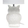 Simple Designs 12.8" Ceramic Owl Bedside Table Desk Lamp