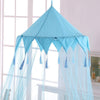 Epoch Hometex, Inc. Sheer Harlequin Collapsible Hoop Kids Bed Canopy Blue