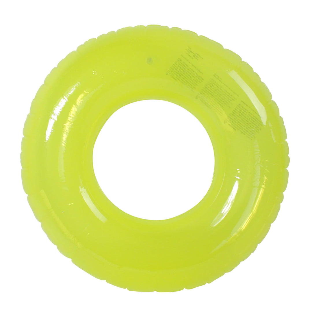 30-inch Inflatable Bright Yellow Swim Ring Tube Pool Float for Ages 4 and Up 30" Plastic