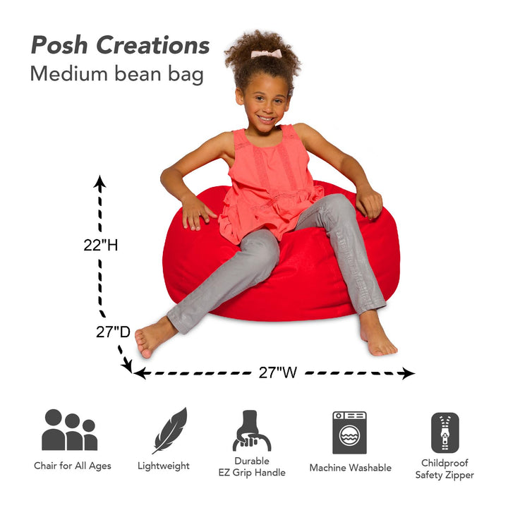 Big Comfy Bean Bag Chair: Posh Beanbag Chairs with Removable