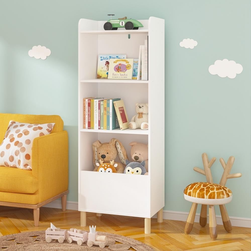 Kids 4-Tier Bookcasestorage Cabinet Organizer for Children's Room