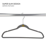 Simplify 100 Pack Kids Velvet Hangers | Slim | Non-Slip Design | Space