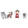 Kurt Adler 2-3-Inch Wooden Children's Nativity Set with Stable and