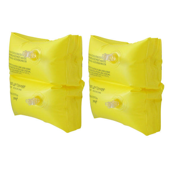 Set of 2 Inflatable Yellow Swimming Pool Arm Floats 8-inch 8