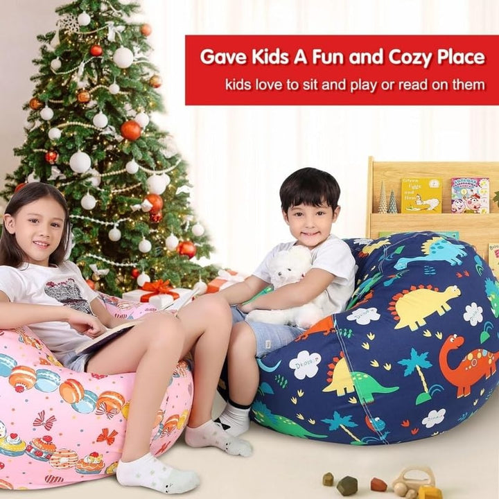 Dinosaur Bean Bag Chair Cover(no Beans) Large Blue Contemporary