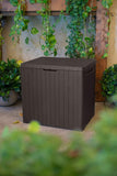 Keter City 30 Gallon Resin Outdoor Storage Box and Patio Furniture