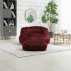 Wine Red Comfort Lounger Footstool Indoor Chair Fur Lazy Sofa Bean Bag