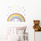 Rainbow Children Wall Stickers Kids Girl Nursery Pink