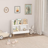 2-Tier Baby Storage Display Organizer with Legs Kids Bookshelf and Toy