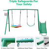 Swing Sets for Backyard with Slide Saucer Belt Swingbasketball Hoop