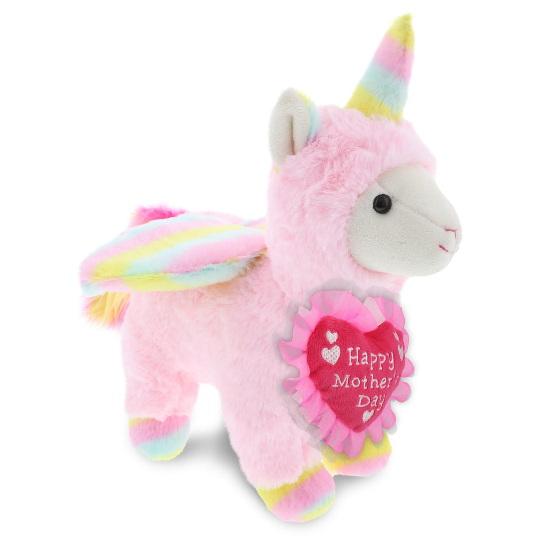 Plush Pink Flying Llama Unicorn 11 Inches Polyester