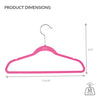 Simplify 100 Pack Kids Velvet Hangers | Slim | Non-Slip Design | Space