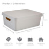 Simplify 25924-WHITE Vinto Storage Box | Stackable | Home