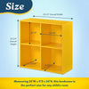 4 Cube Storage Organizer Book Shelf Toy Yellow Children's