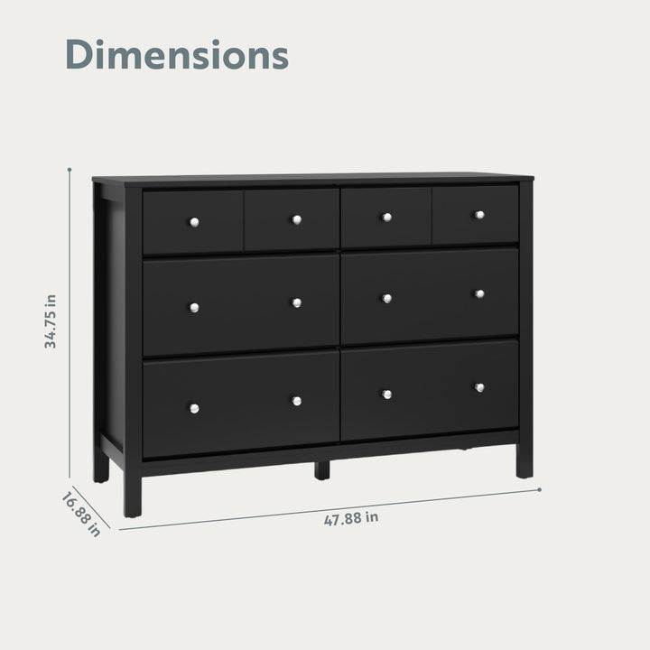 Storkcraft Horizon 6 Drawer Dresser (Black)