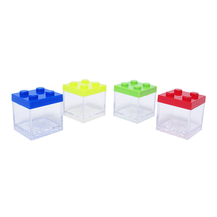 Set of 24 Pcs Color Plastic Block Baby Shower Party Candy Holder