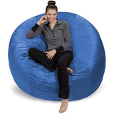 Theater Sacks 6-Foot Memory Foam Bean Bag Chair Blue