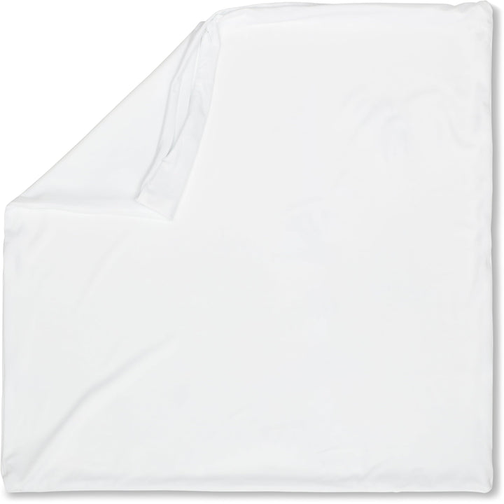 PILLOWY 26"x26" Throw Pillowcases (Cover Only) - 85/15 Nylon, Spandex - Luxurious, Silky, Stretchy & Soft - 1Pcs Solid Color - A Perfect Choice for Couch Chairs Sofa Bed Adult or Kids Bedroom, White