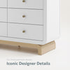 Storkcraft Santorini 6 Drawer Double Dresser (White with Driftwood)